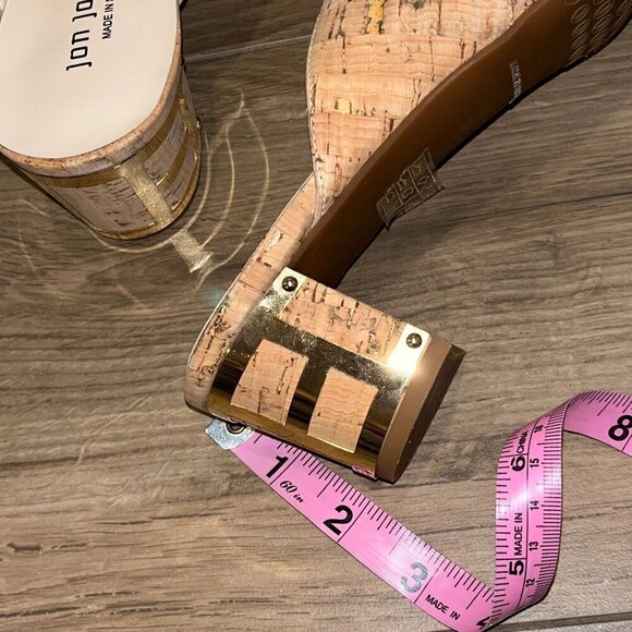 NWT Anthropologie Jon Josef Danubio Cork Slide Sandals With Block Heel Size 10 - Picture 7 of 7